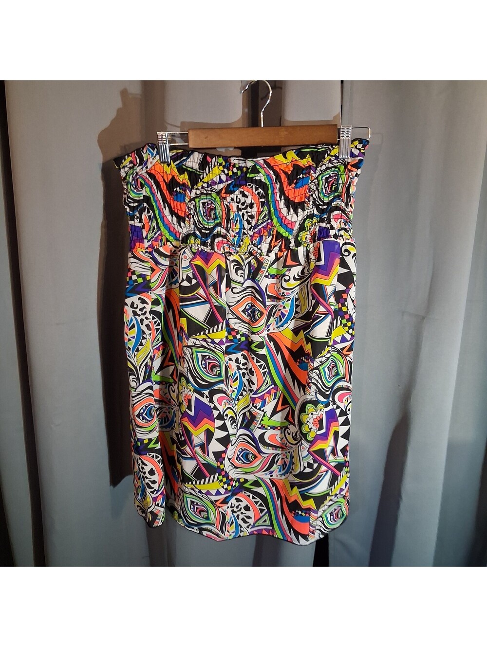Op Women's Strapless Multicolor Abstract Print Dress XL/XS (15-17)